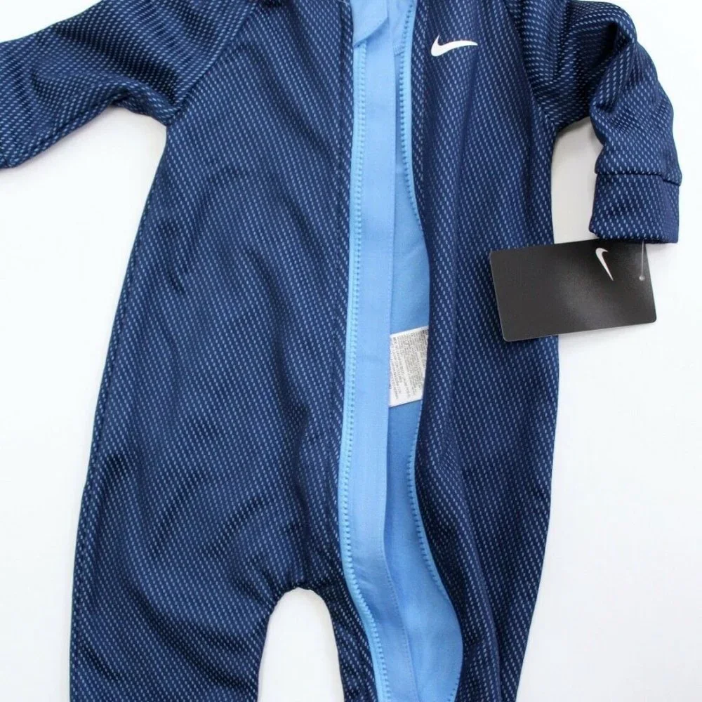 Nike Hooded Zip Fleece Lined Bodysuit Coverall Size 6M